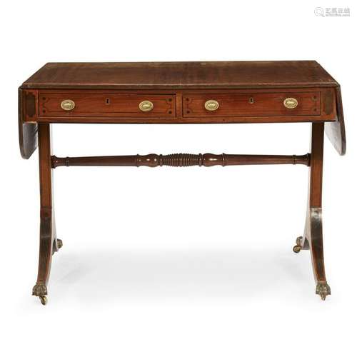 A Regency mahogany sofa table, 19th century