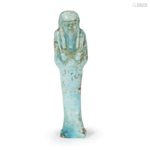 An Egyptian turquoise-glazed ushabtilate period to