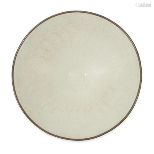A Chinese whiteware molded bowlsong/yuan dynasty. The