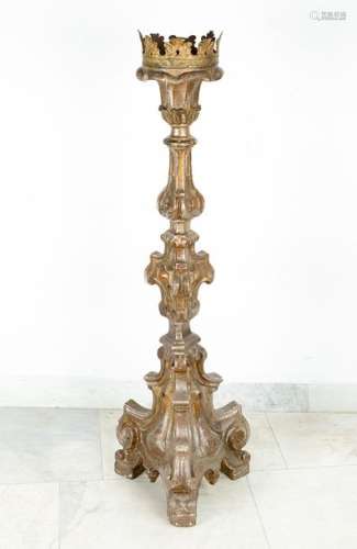Large baroque Torchere on three legs with thinner …