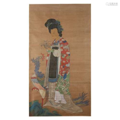 CHINESE SCHOOL  qing dynasty  LARGE DEPICTION OF A