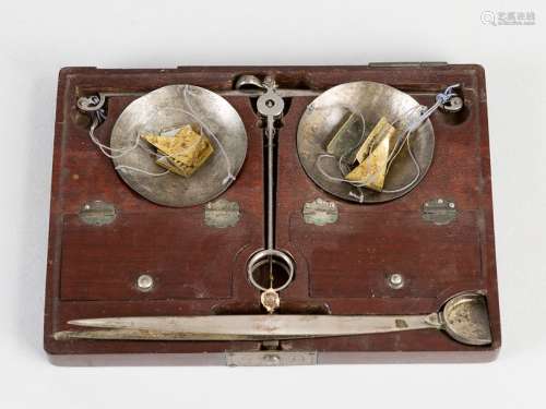 Austrian Travel Scale, with two bowls (silver), se…