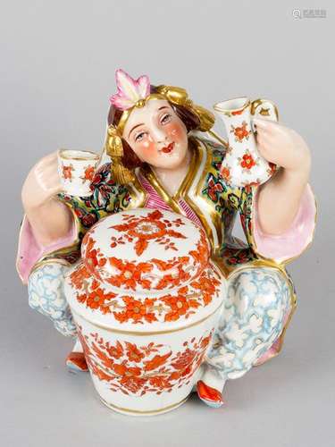 Russian Porcelain Figure, a sitting lady in tradit…