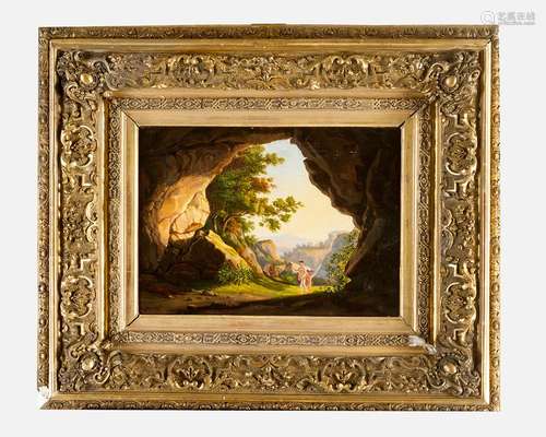 Hungarian Artist 19th Century, landscape with Cupi…