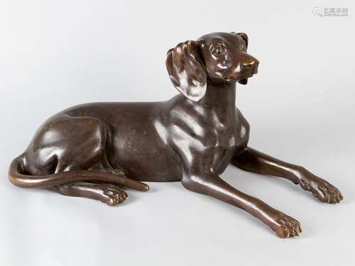 Bronze Dog, in lying position, original cast with …