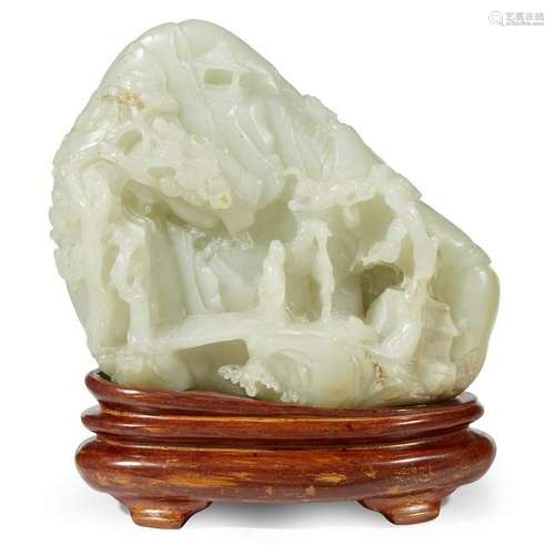 A Chinese carved celadon jade 