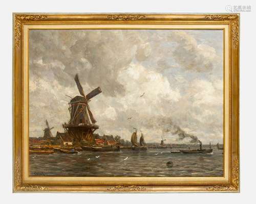 Gilbert von Canal (1849 1927), Dutch landscape wit…