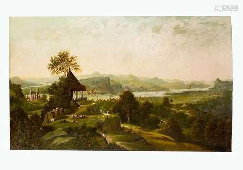 Rhine Landscape, large view of the Rhine, possibly…