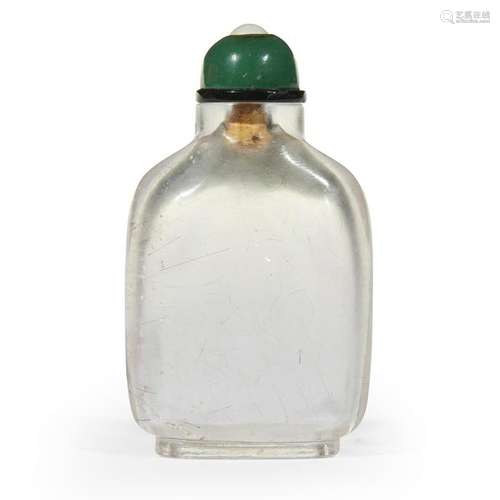 A Chinese rock crystal snuff bottle late 18th/ early