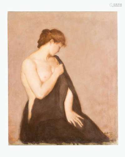 Karl Sterrer (1885 1972 ), female half nude , oil …