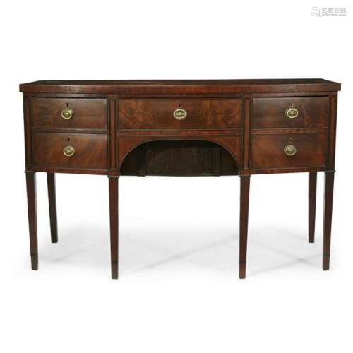 A George III mahogany bowfront sideboard late 18th