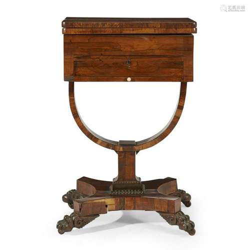 A Regency rosewood convertible workstand first quarter