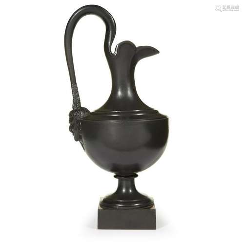 A Wedgwood & Bentley black basalt oenochoe 18th