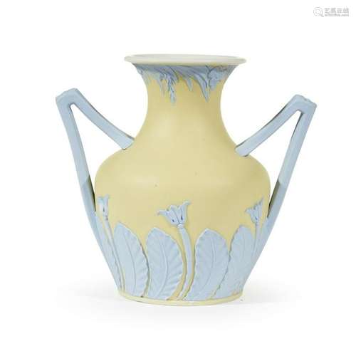 A Wedgwood primrose and blue jasper dip vase 19th