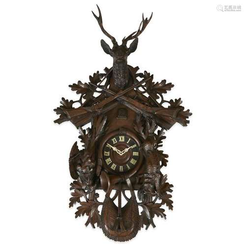 A large Black Forest trophy cuckoo clock late 19th