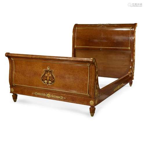 An impressive Empire Revival ormolu-mounted fruitwood