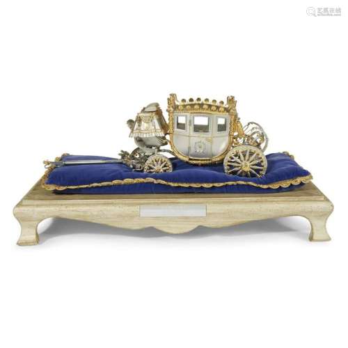 An American sterling silver and silver-gilt model of a
