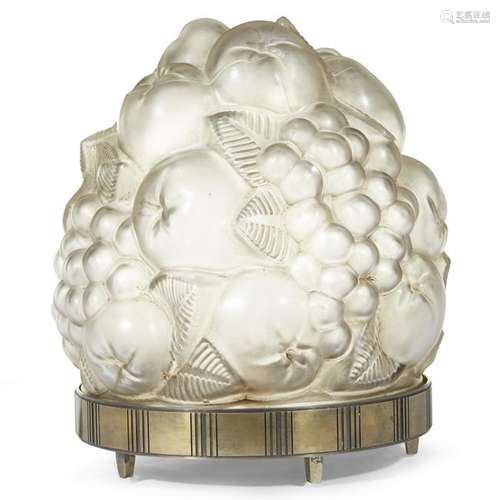 A rare 'Gros Fruits' lampadaire RenÃ© Lalique (French,