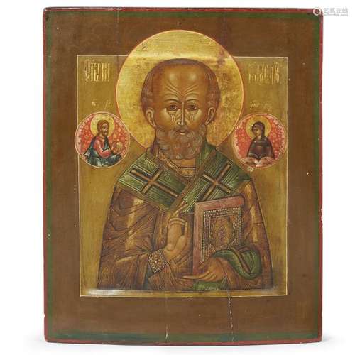 A Russian icon depicting St. Nicholas the Miracleworke