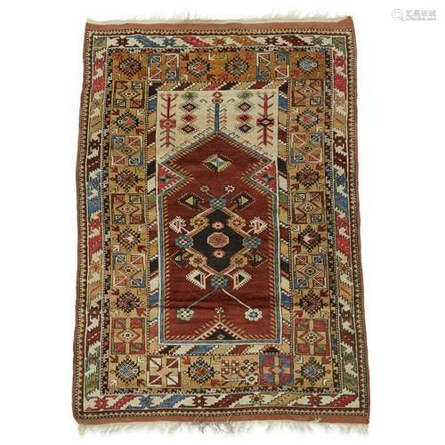 A Melas prayer rug circa late 19th century 6 ft. 5 in.