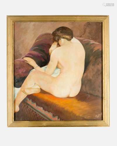 C. Melikoff, artist 20th Century. Female nude. Oil…