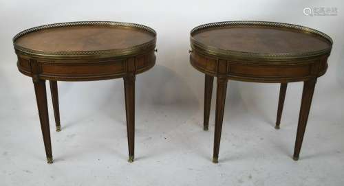 Pair of Baker Oval Side Tables