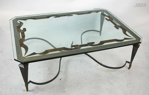 20th - 21st Century Modern Iron Glass Coffee Table