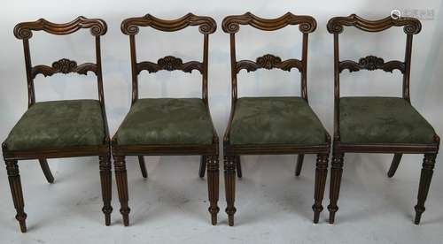 4 Antique William IV-Style Chairs