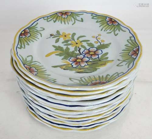 15 Plates, French or Italian