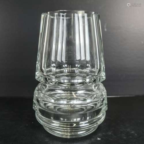 Tiffany-Style Clear Crystal Vase