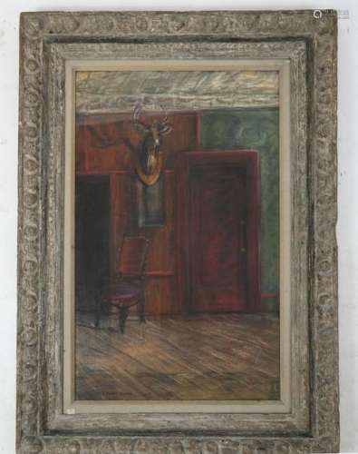 E. Powis JONES: Dry Portrait, Interior Lodge