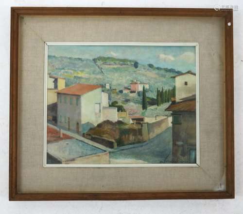 Desiderio TANFANI: Village & Hills - Painting