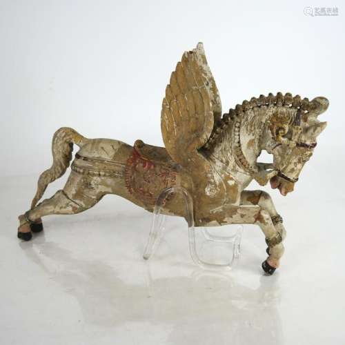 Polychrome Wood Pegasus-Horse