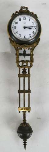 Pendulum-Form Bronze Clock - Germany
