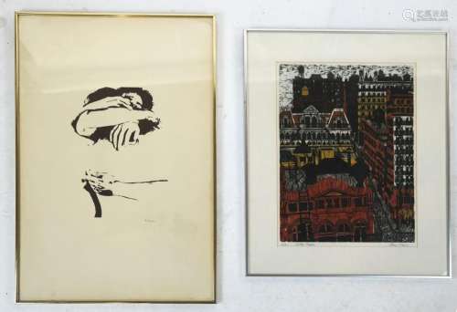 Two Works: Grosse & R. Neysi Print - Litho