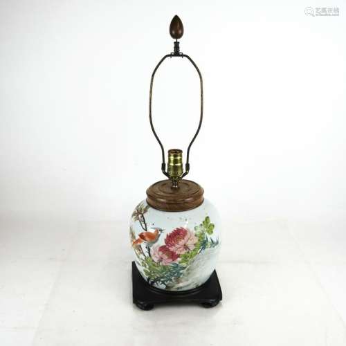 Chinese Porcelain Ginger Jar Lamp