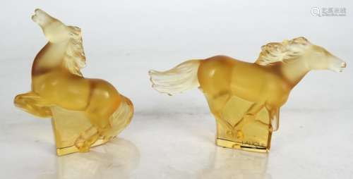 Pair of Lalique Kazak Horses
