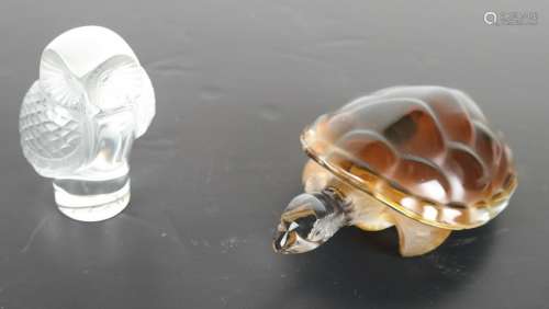 Two Lalique Crystal Paperweights