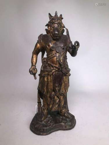 Chinese Ming Bronze Immortal Guardian