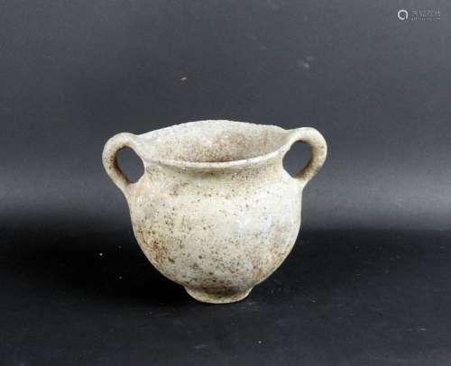 Vase à anse en céramique commune grise \n11 cm \nLur…