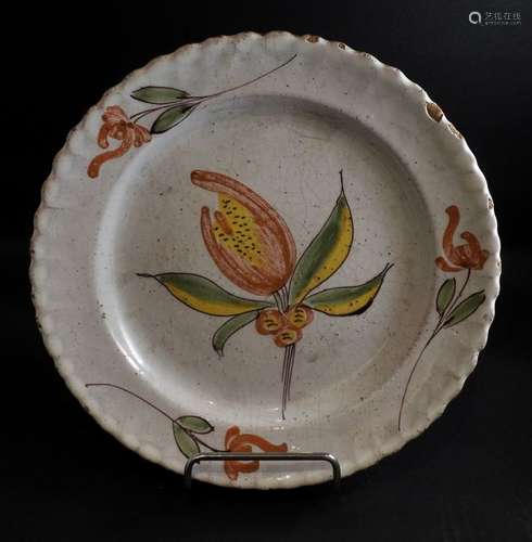 Assiette révolutionnaire. \nCéramique polychrome. \n…