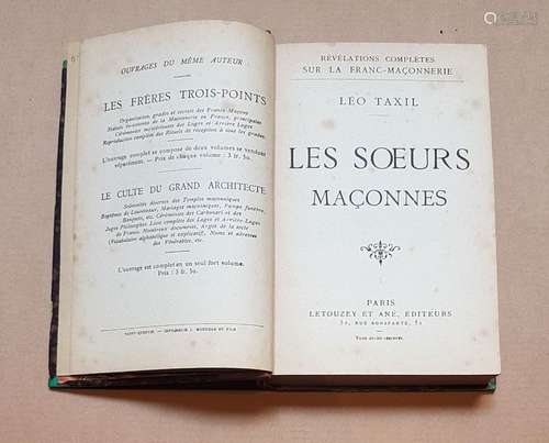 FRANC MACONNERIE \nTaxil Leo \nLes sœurs maçonnes \nR…