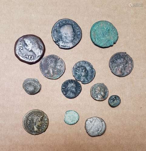 Lot intéressant de monnaies romaines, du Ier au Iv…