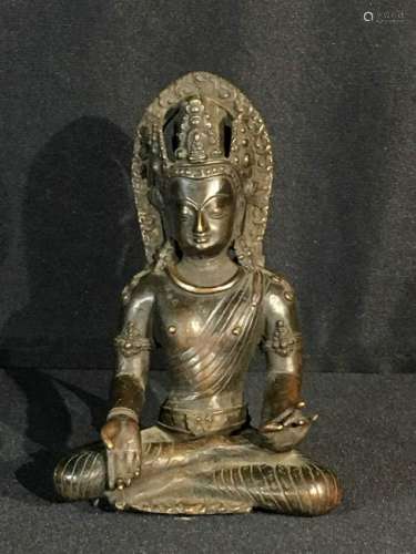 Antique Nepal Tibet Bronze Buddha