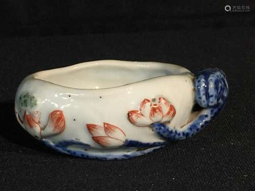 Chinese Porcelain Water Cooper - Lotus
