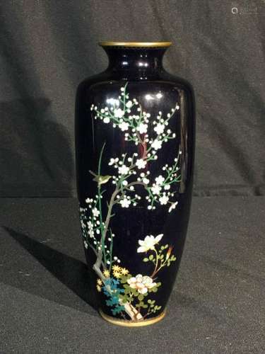 Japanese Cloisonne Vase - Bird Floral