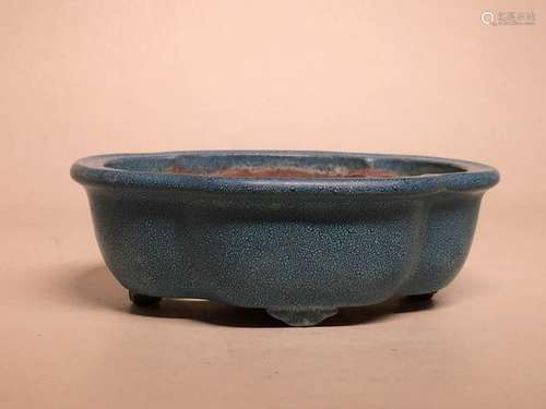 Chinese Robin Eggs Blue Glazed Yixin Pottery Planter