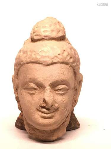 Early Terra Cotta Ghandara Miniture Head