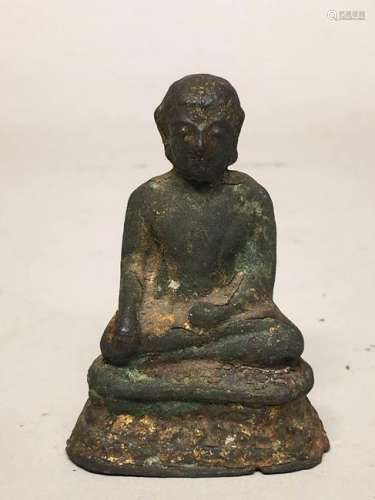Early South East Asia Bronze Miniture Buddha
