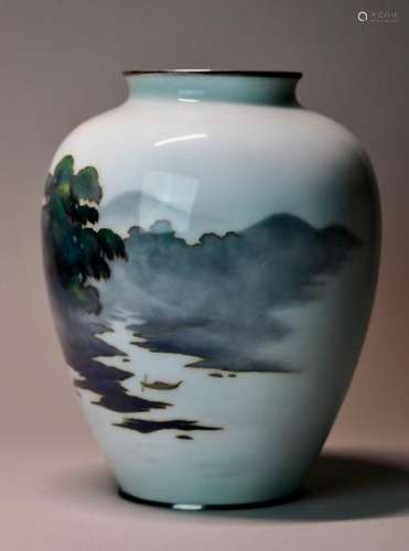 Japanese Cloisonne Vase by Ando Jubei - Wireless